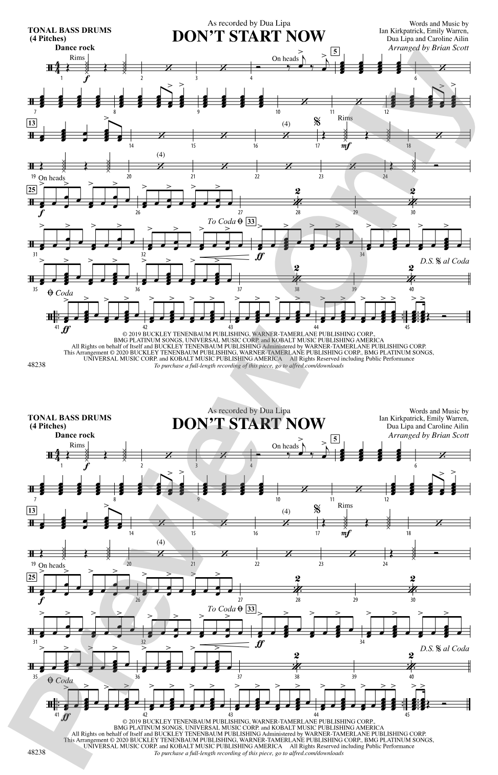 Don't Start Now: Tonal Bass Drum