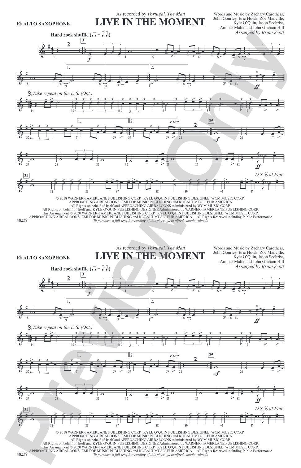 Live in the Moment: E-flat Alto Saxophone