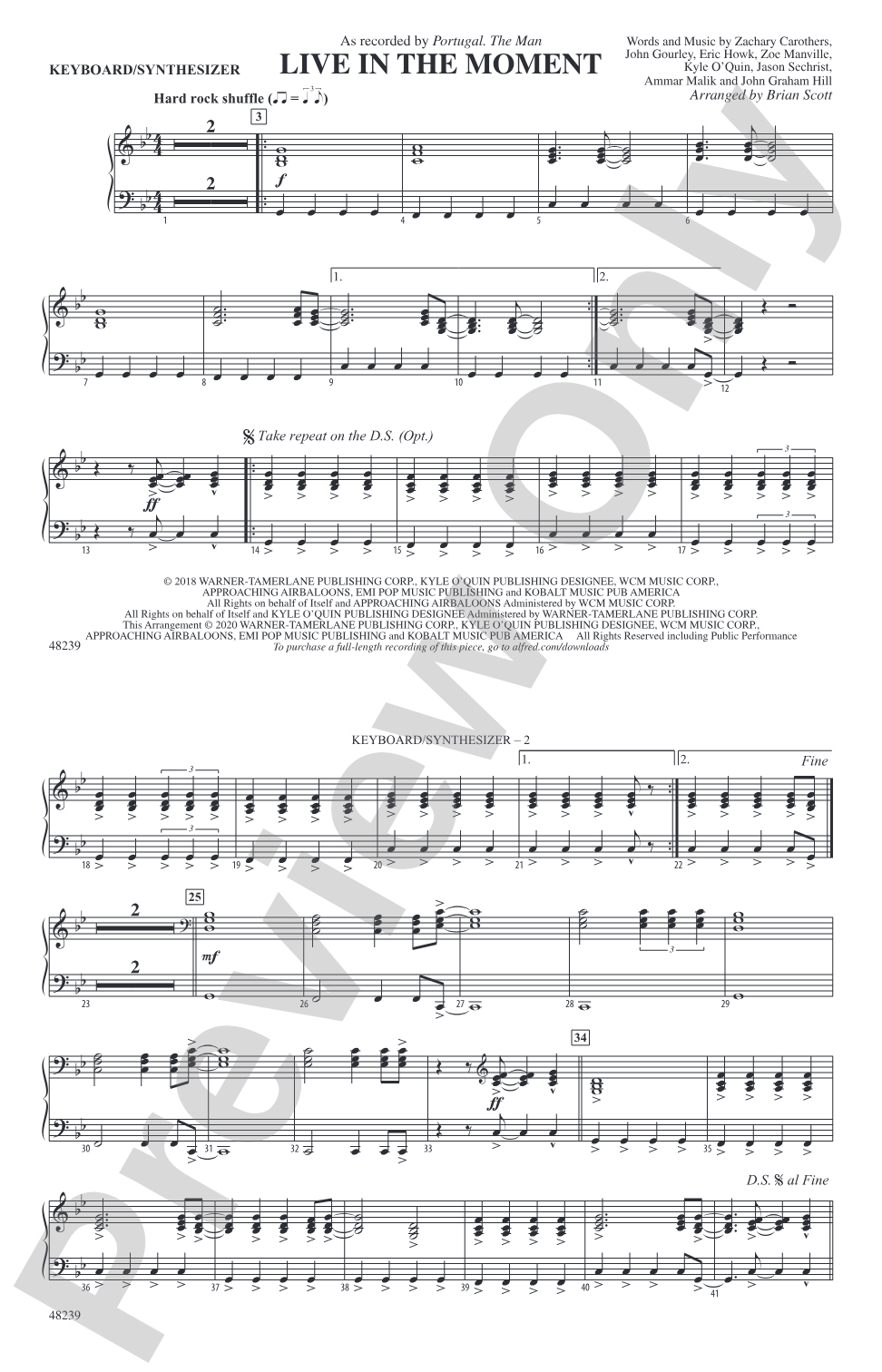 Live in the Moment: Piano Accompaniment