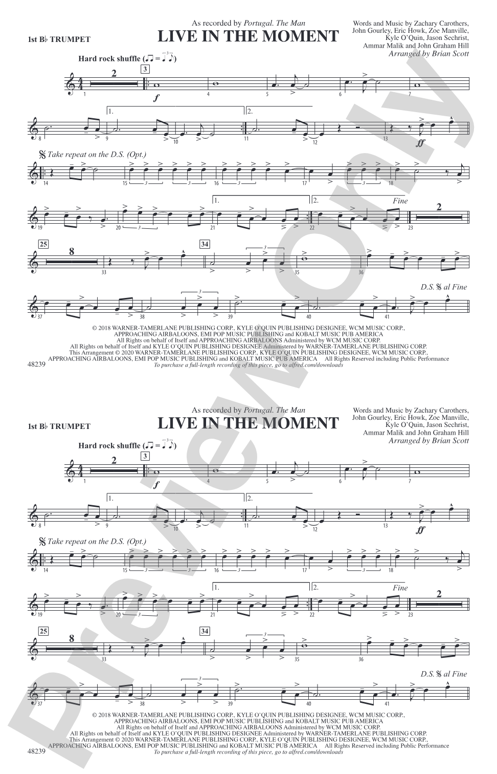 Live in the Moment: 1st B-flat Trumpet