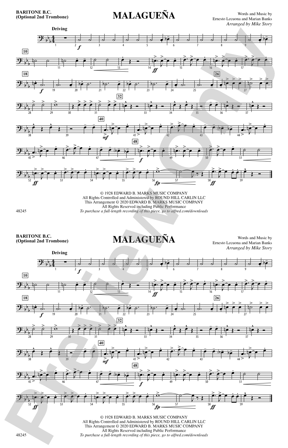 Malagueña: Baritone B.C.
