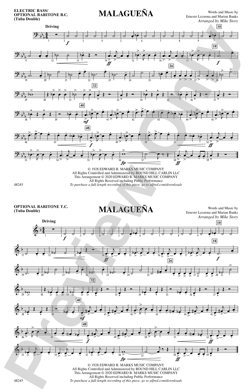 Malagueña: Electric Bass