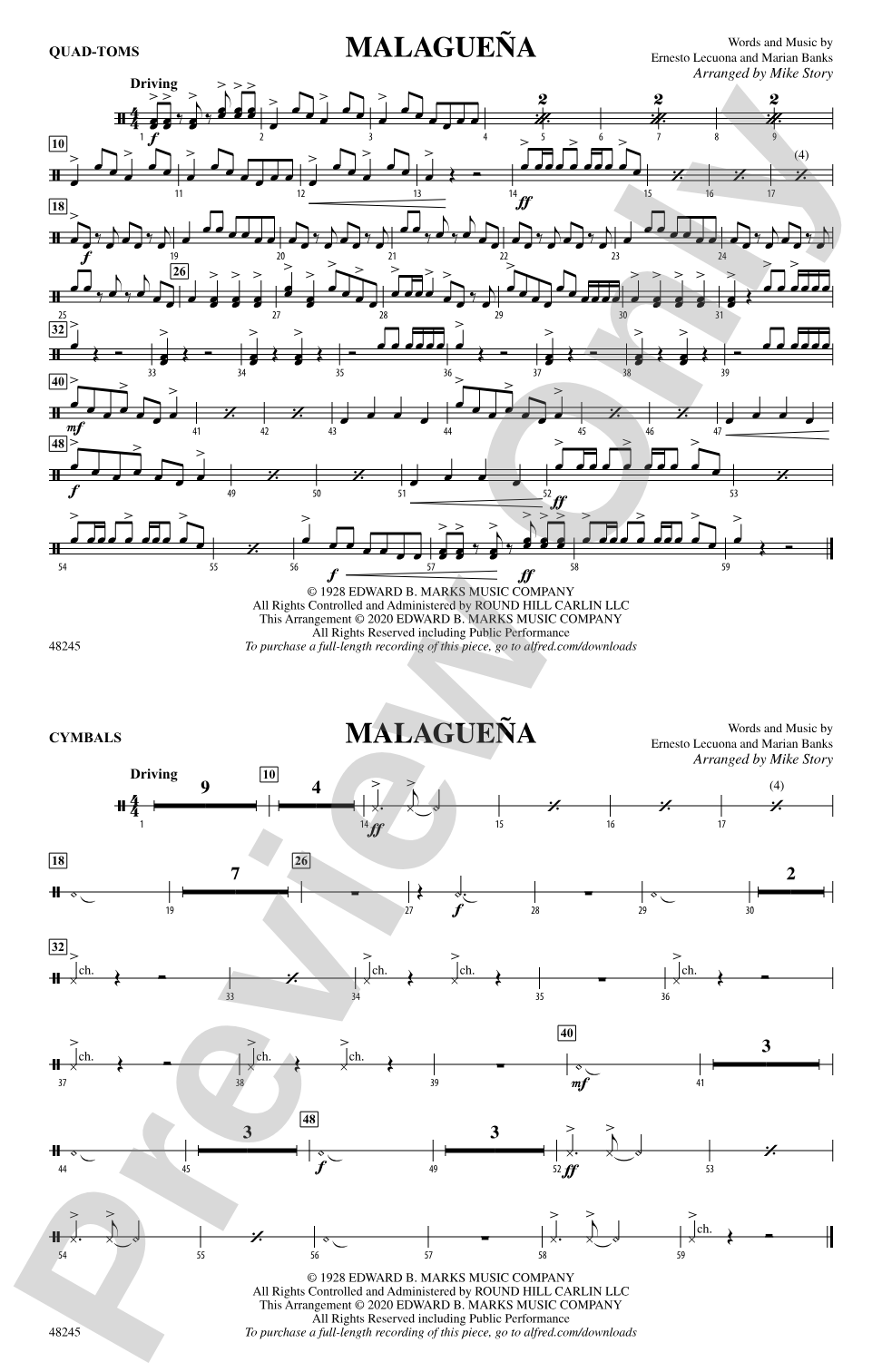 Malagueña: Quad-Toms