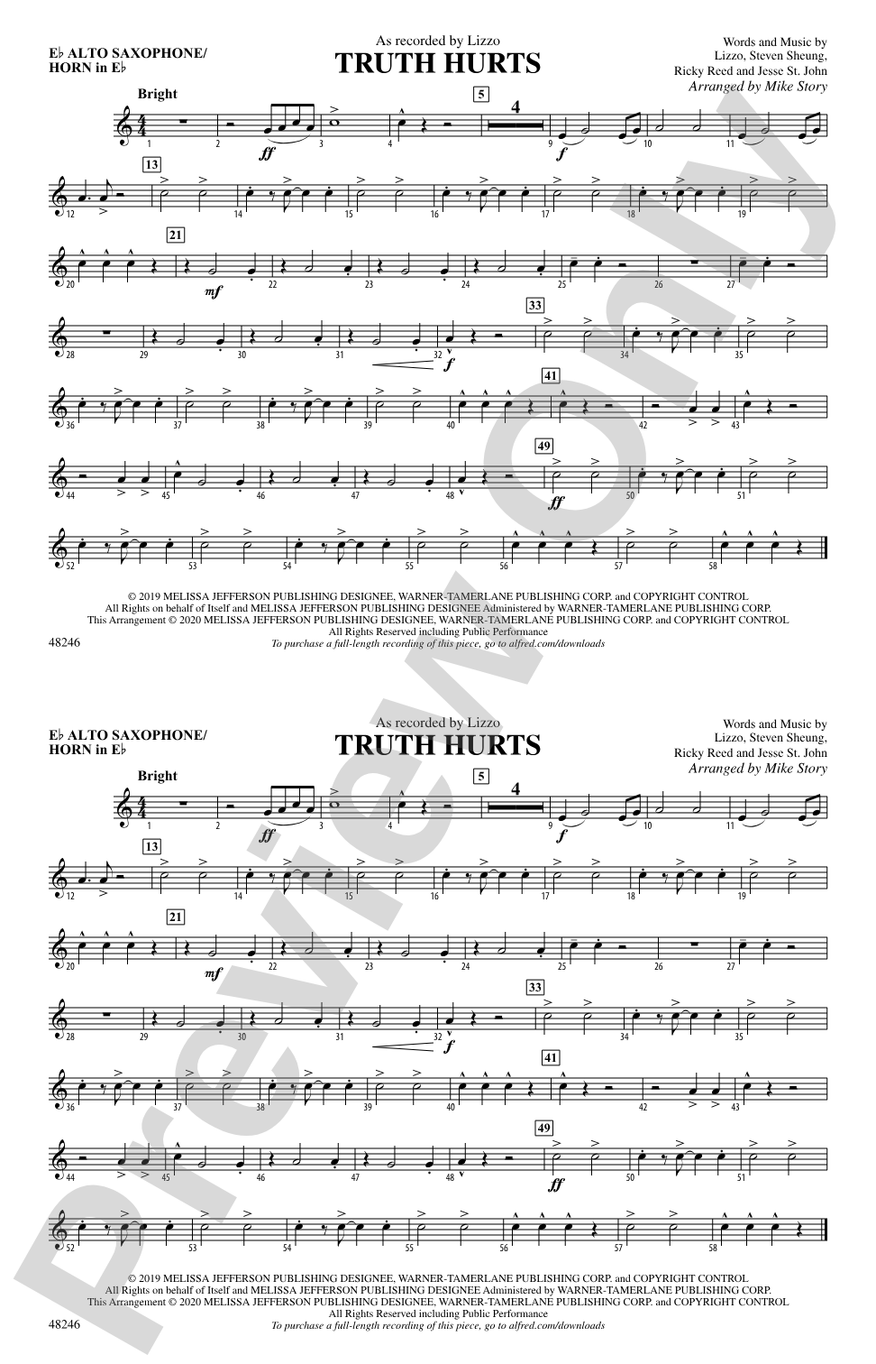 Truth Hurts: E-flat Alto Saxophone