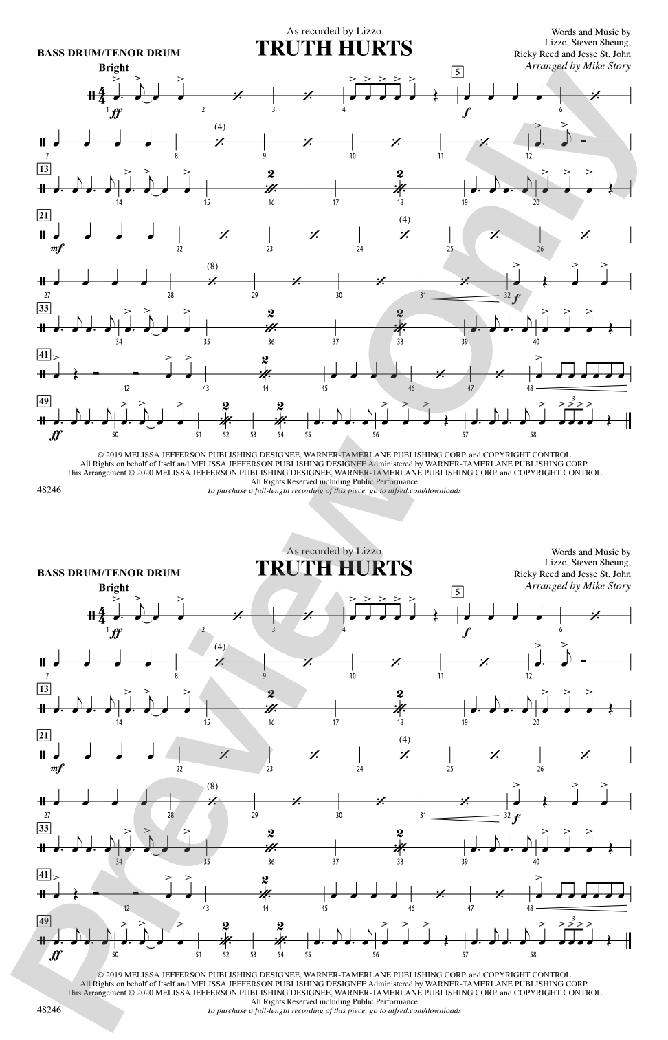 Truth Hurts: Bass Drum/Tenor Drum