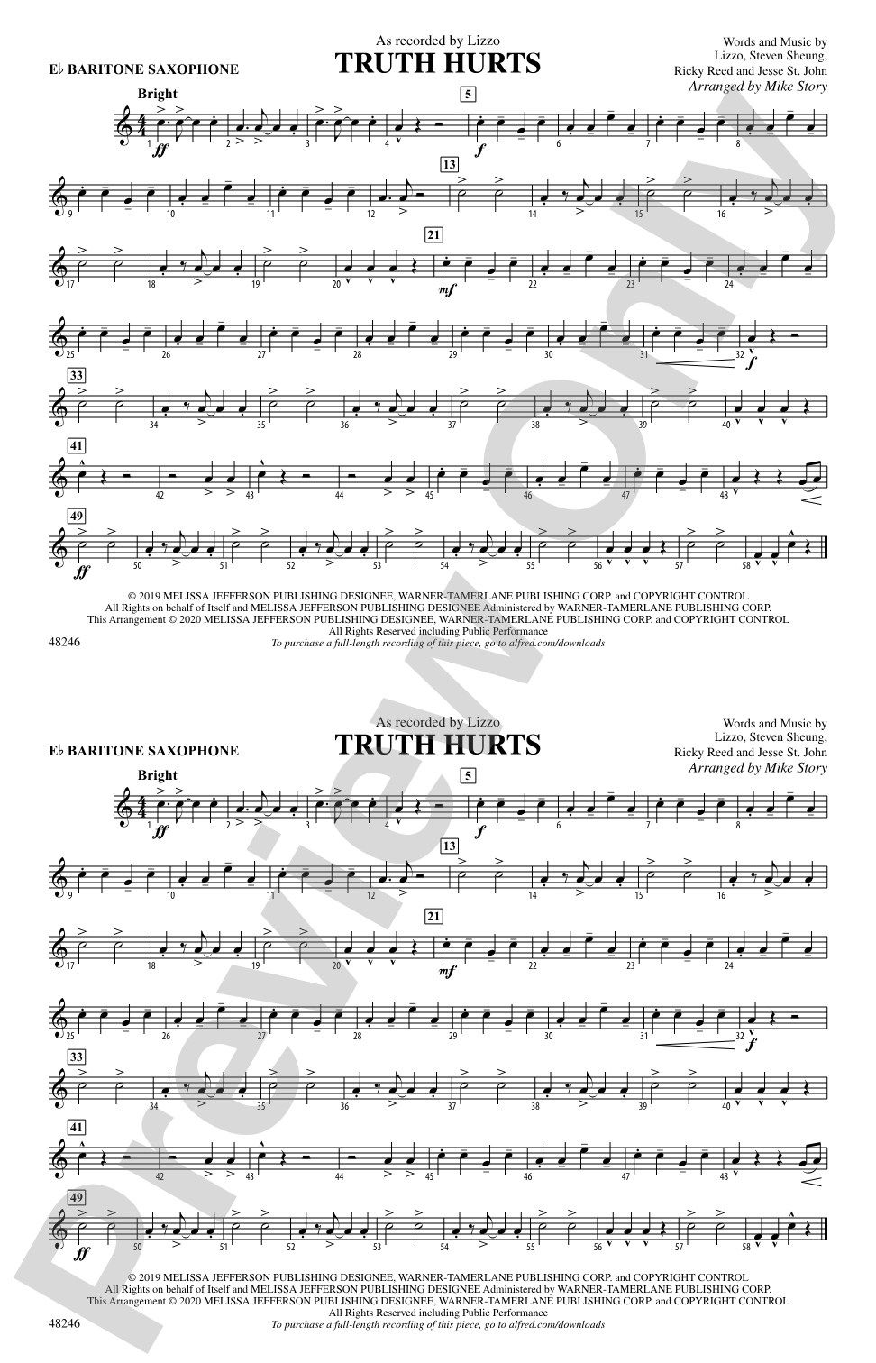 Truth Hurts: E-flat Baritone Saxophone