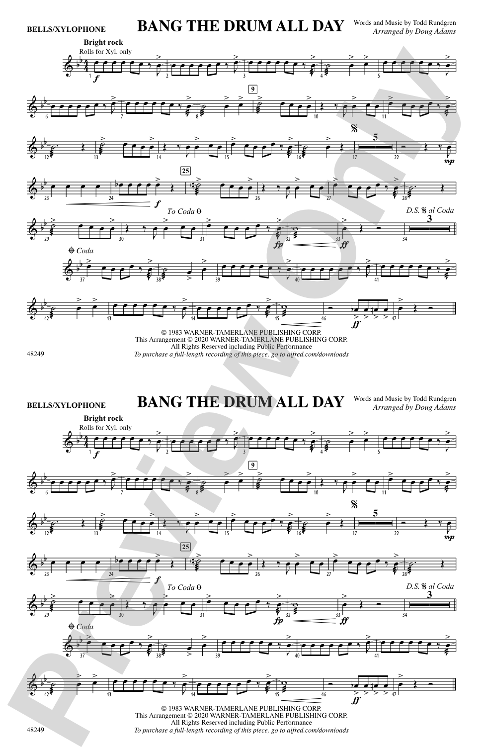 Bang the Drum All Day: Bells