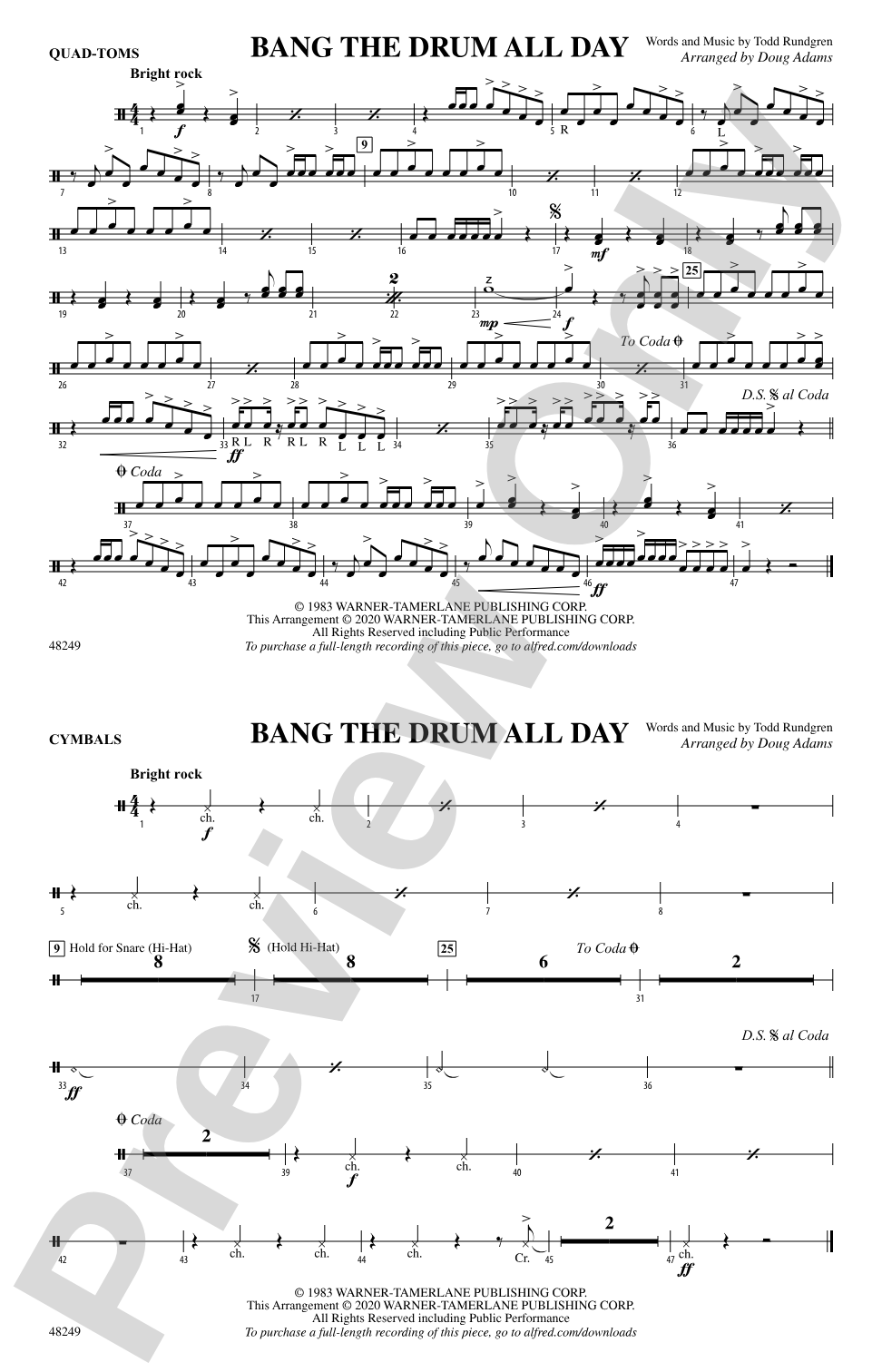 Bang the Drum All Day: Quad-Toms