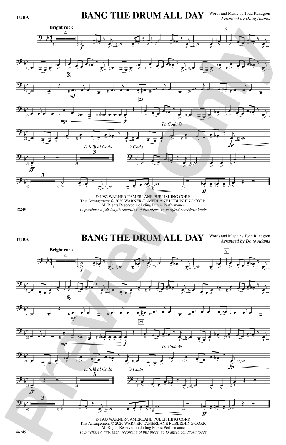 Bang the Drum All Day: Tuba