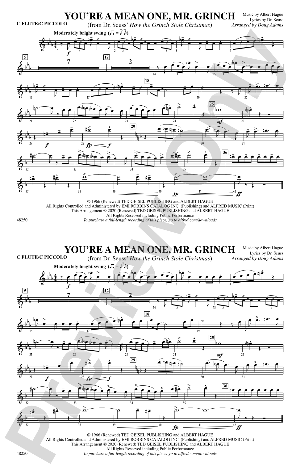 You're a Mean One, Mr. Grinch: Flute