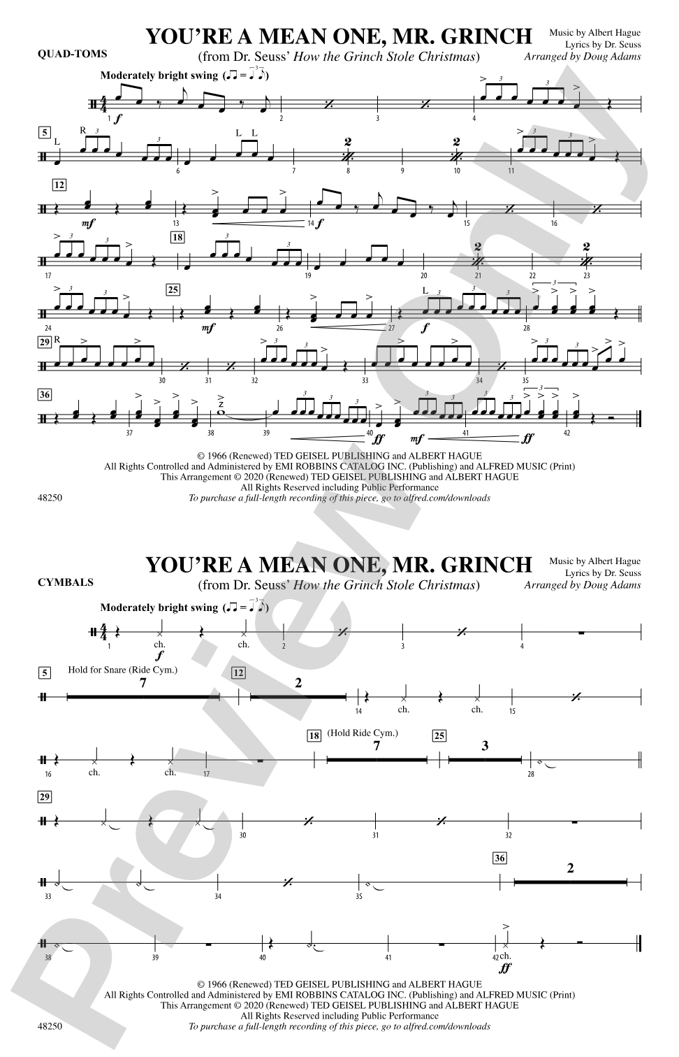 You're a Mean One, Mr. Grinch: Quad-Toms