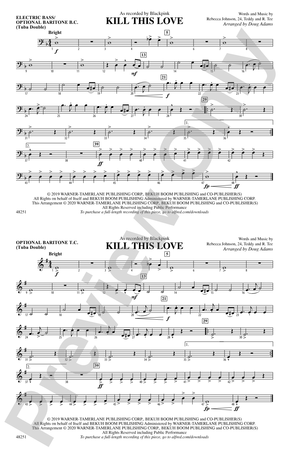 Kill This Love: Electric Bass