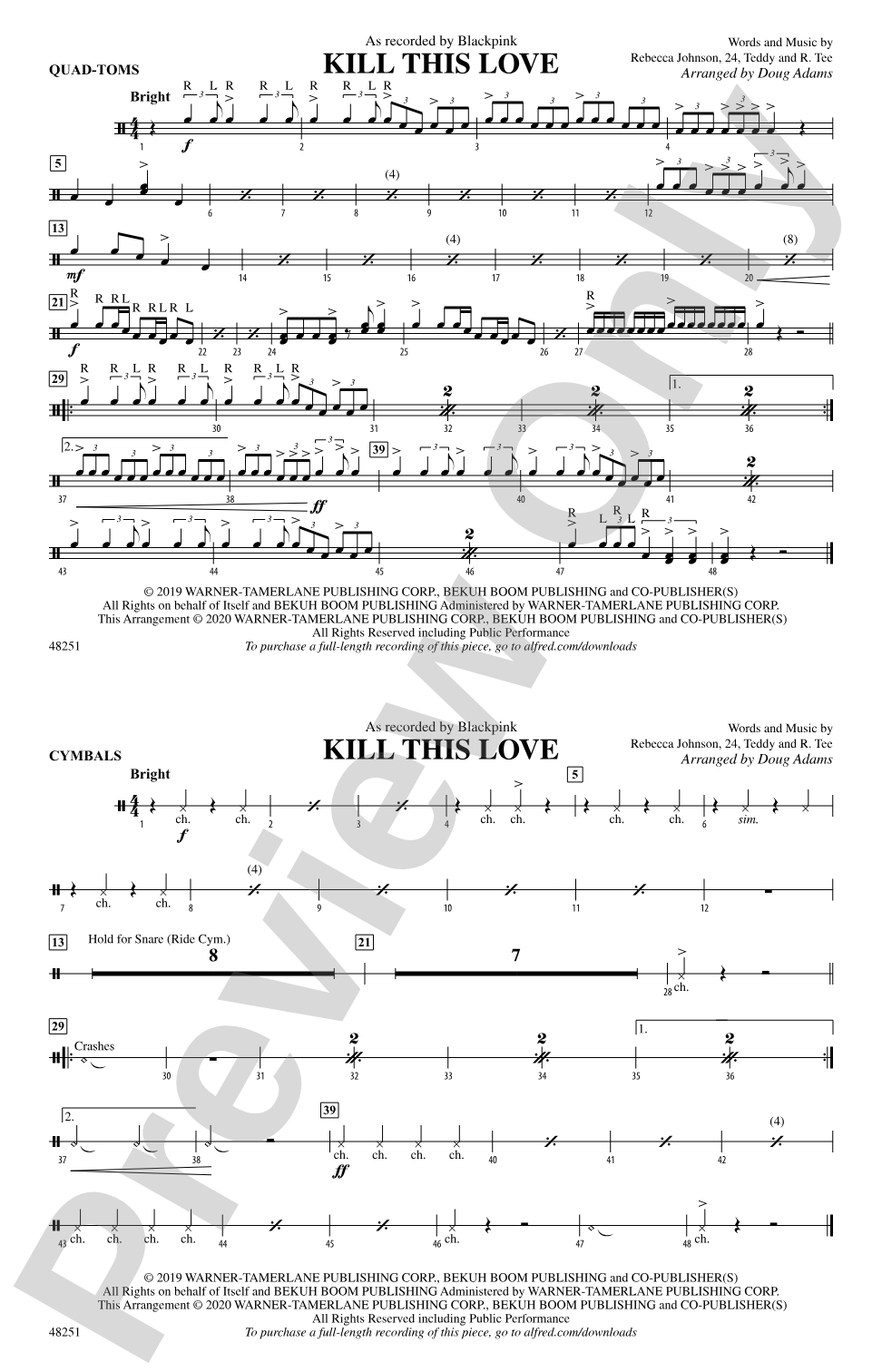 Kill This Love: Quad-Toms