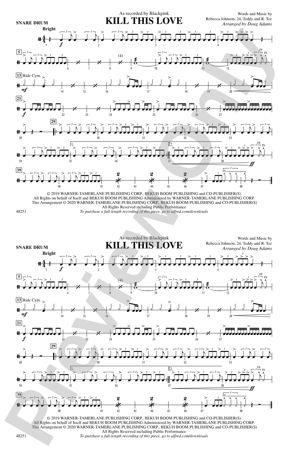 Kill This Love: Snare Drum