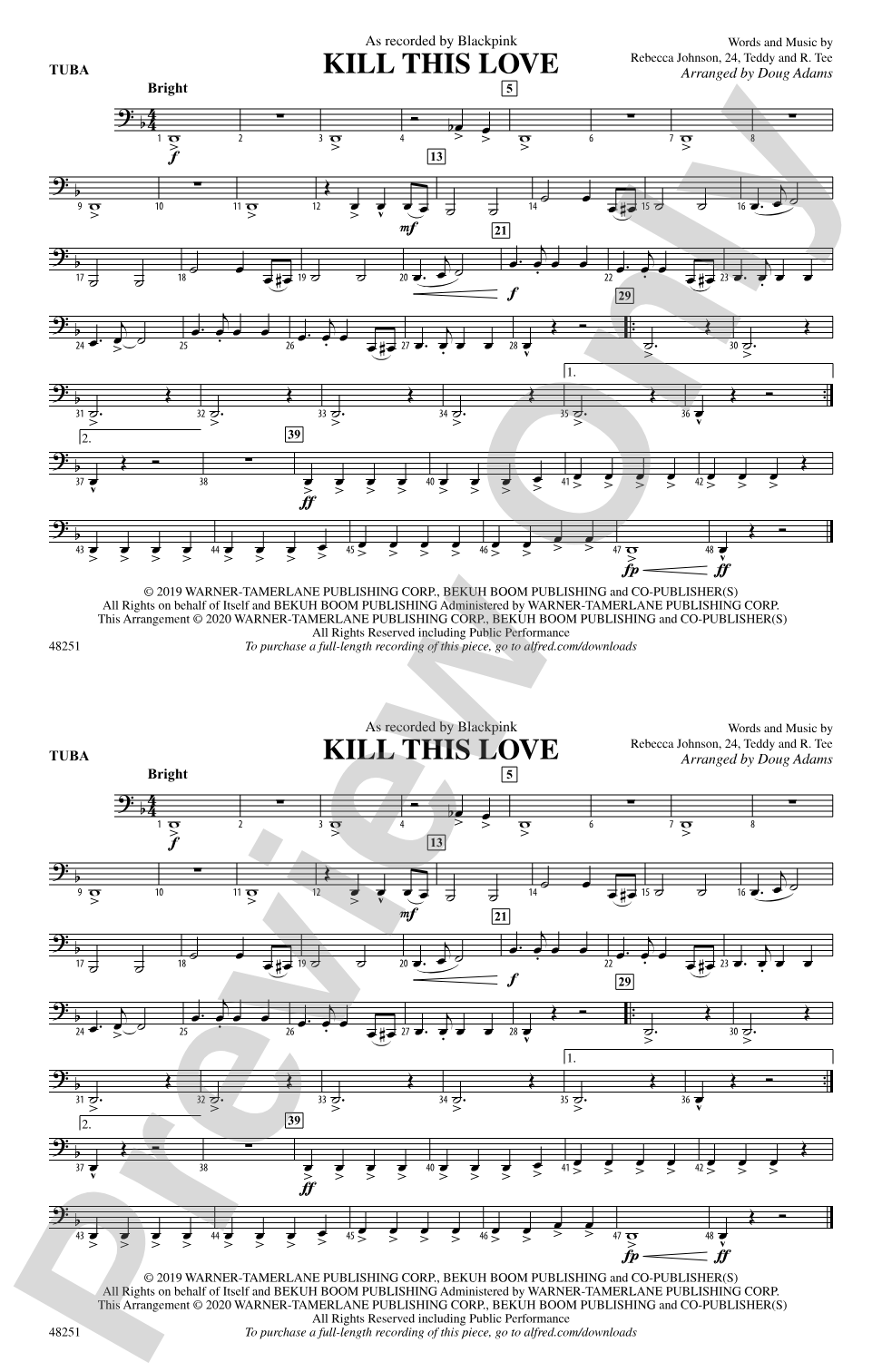 Kill This Love: Tuba