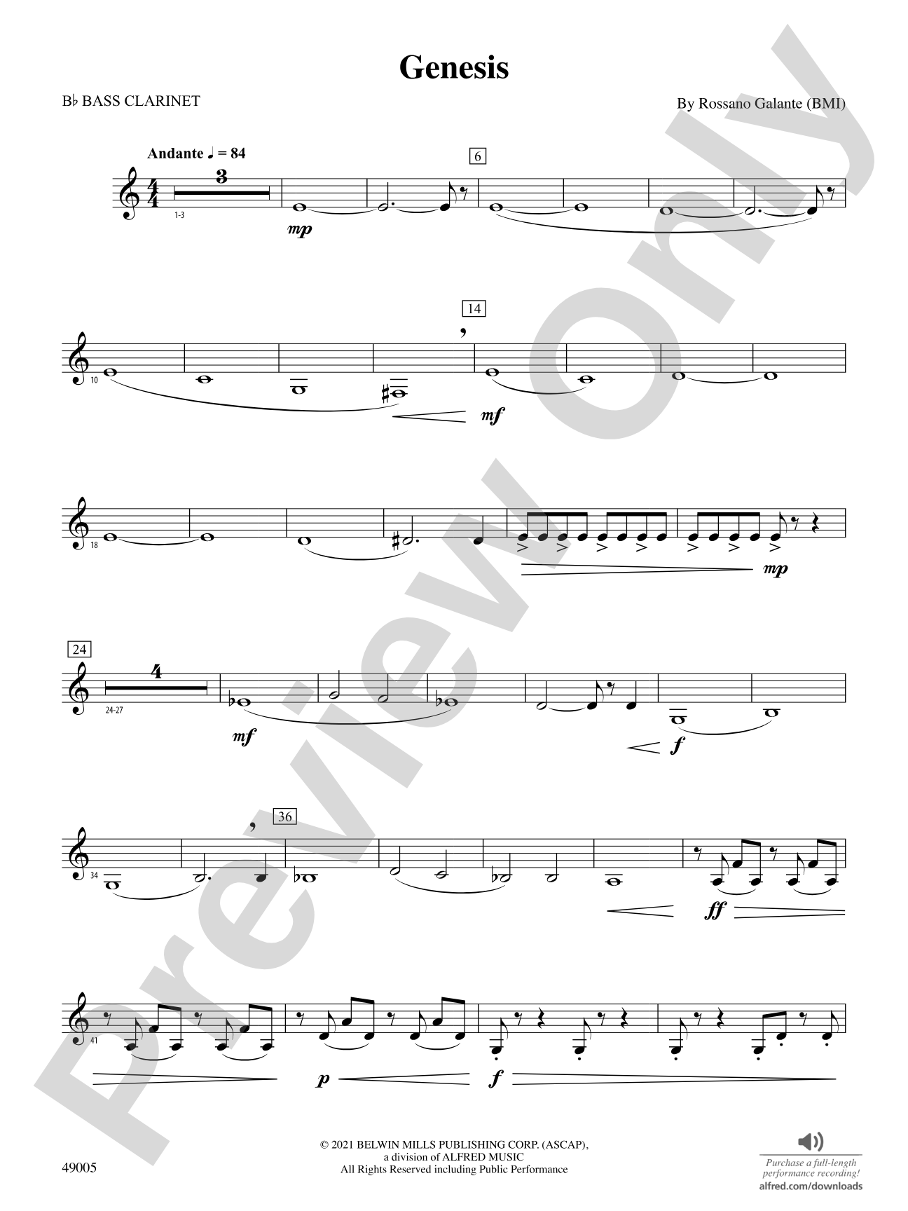 Genesis: B-flat Bass Clarinet