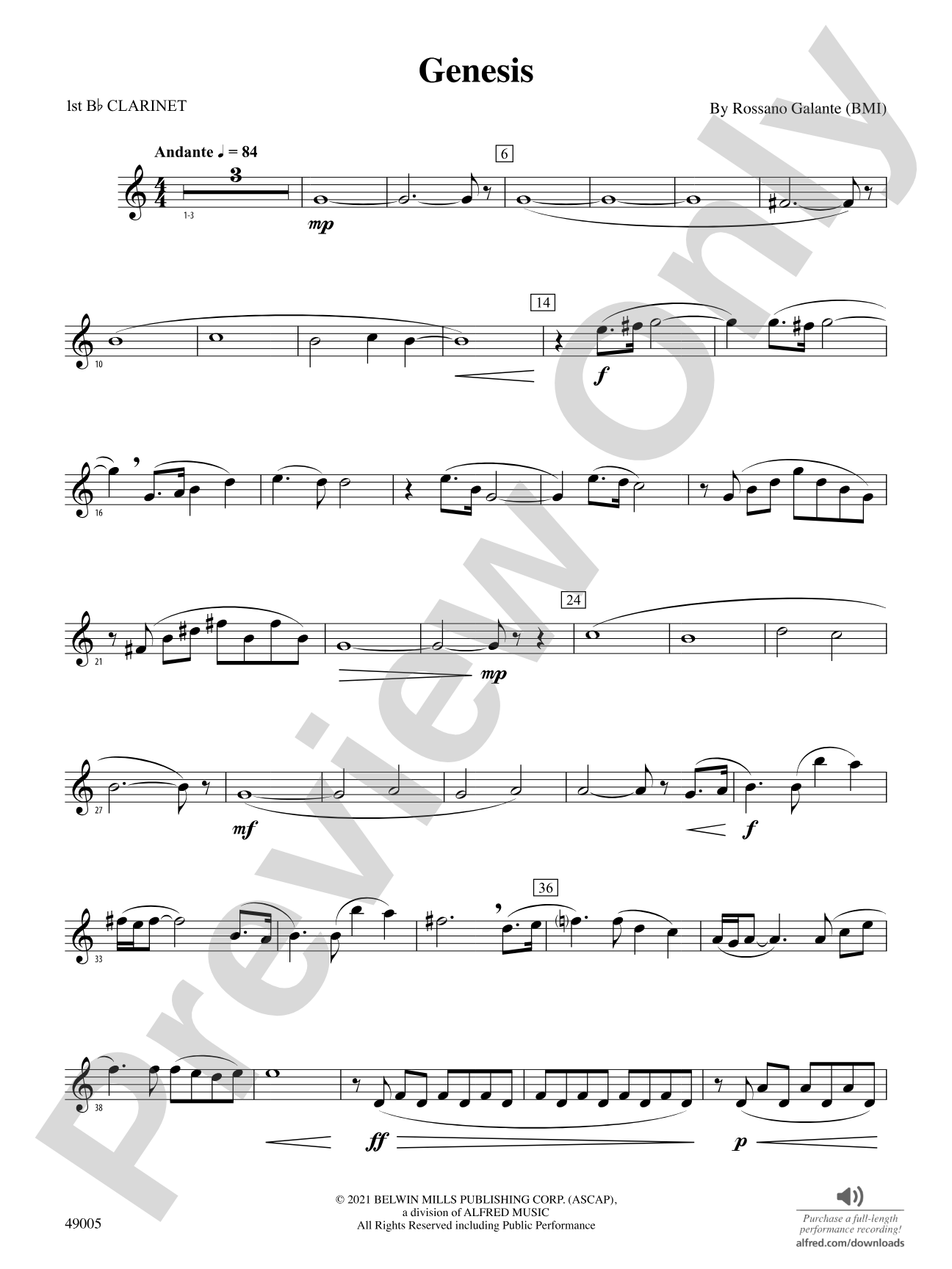 Genesis: 1st B-flat Clarinet