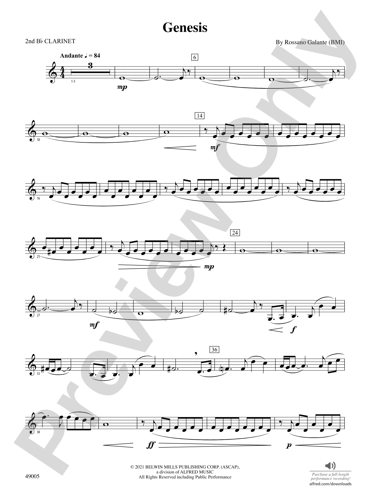 Genesis: 2nd B-flat Clarinet