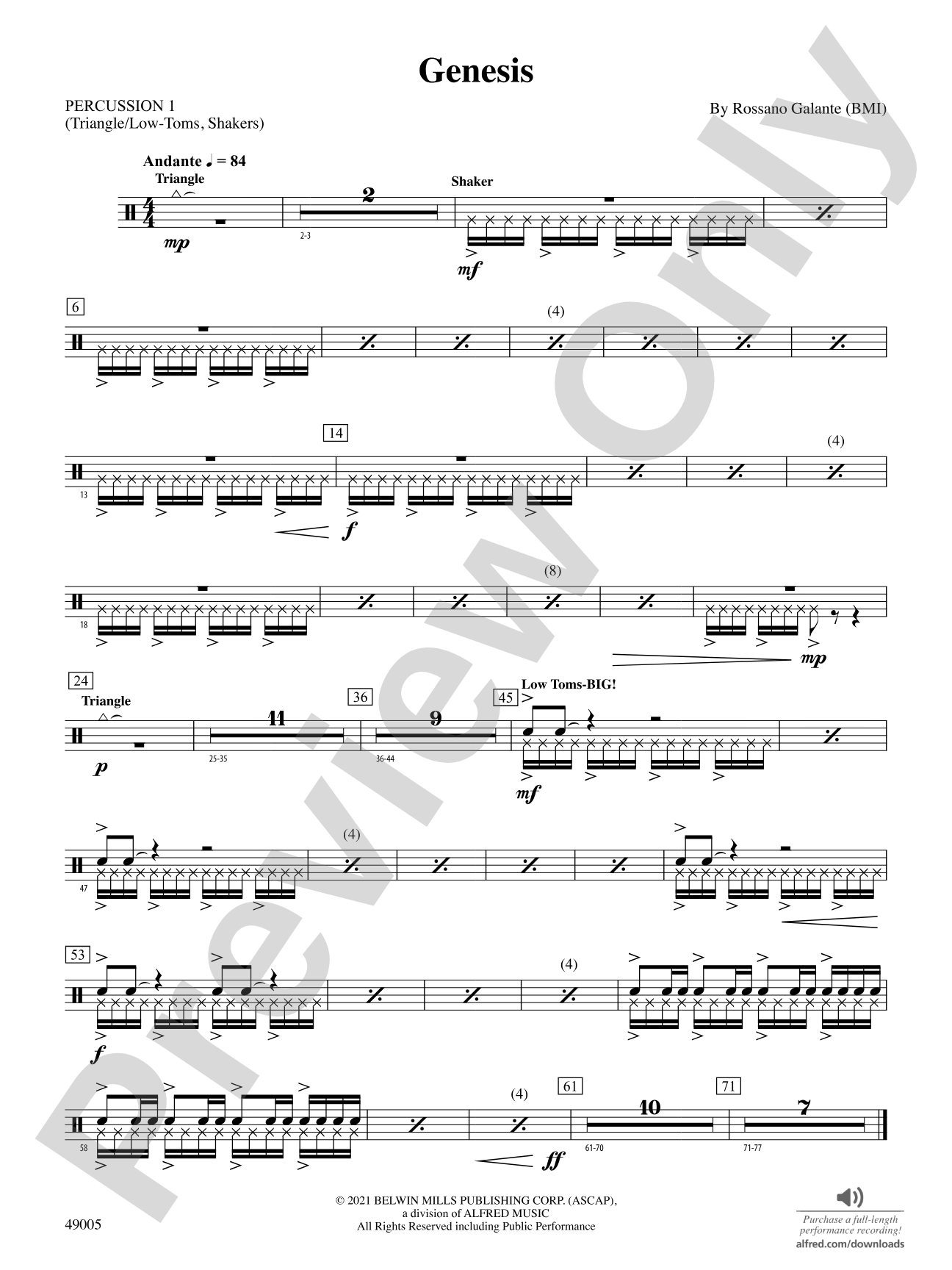 Genesis: 1st Percussion