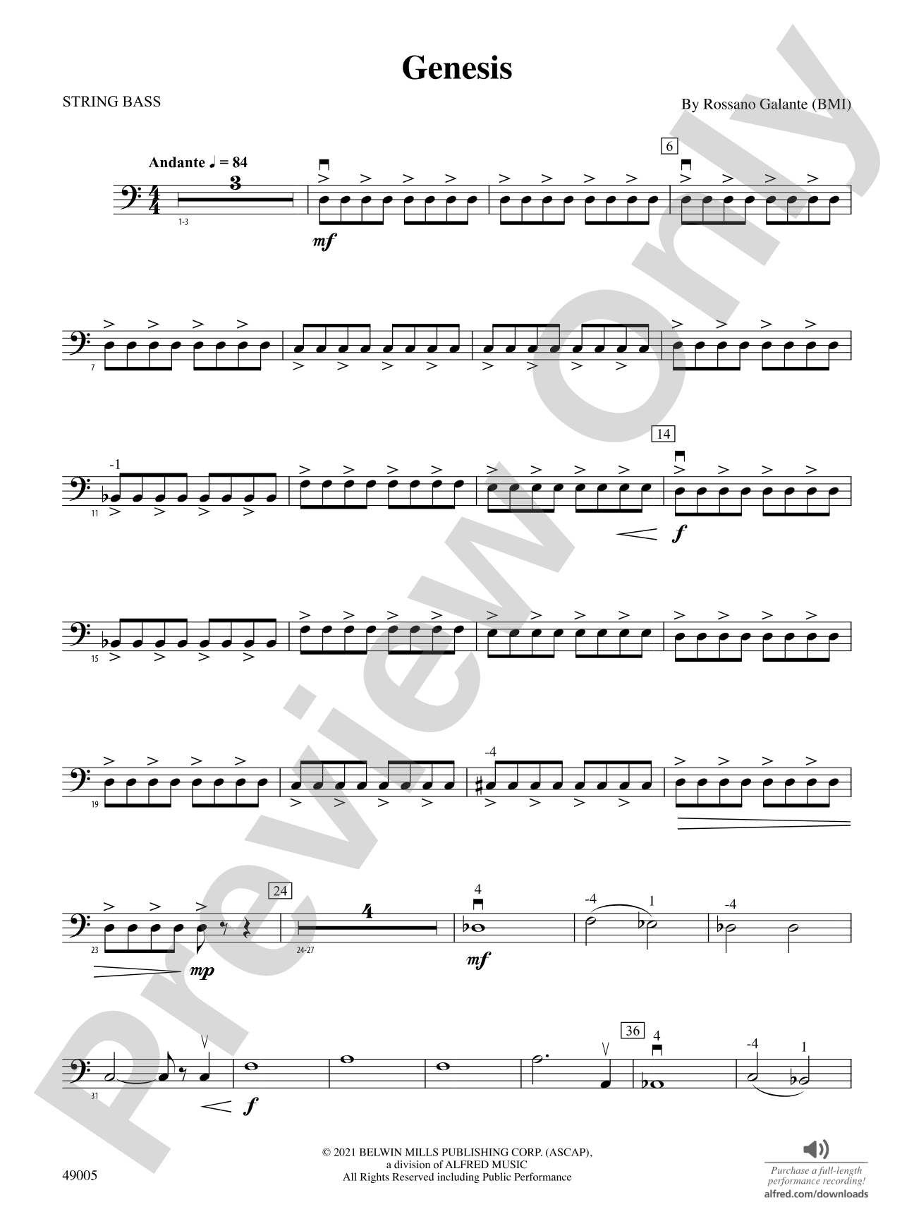 Genesis: String Bass