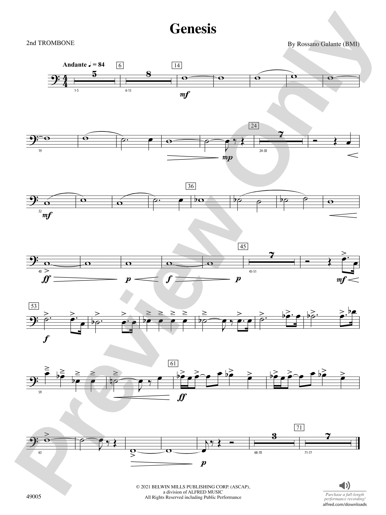 Genesis: 2nd Trombone