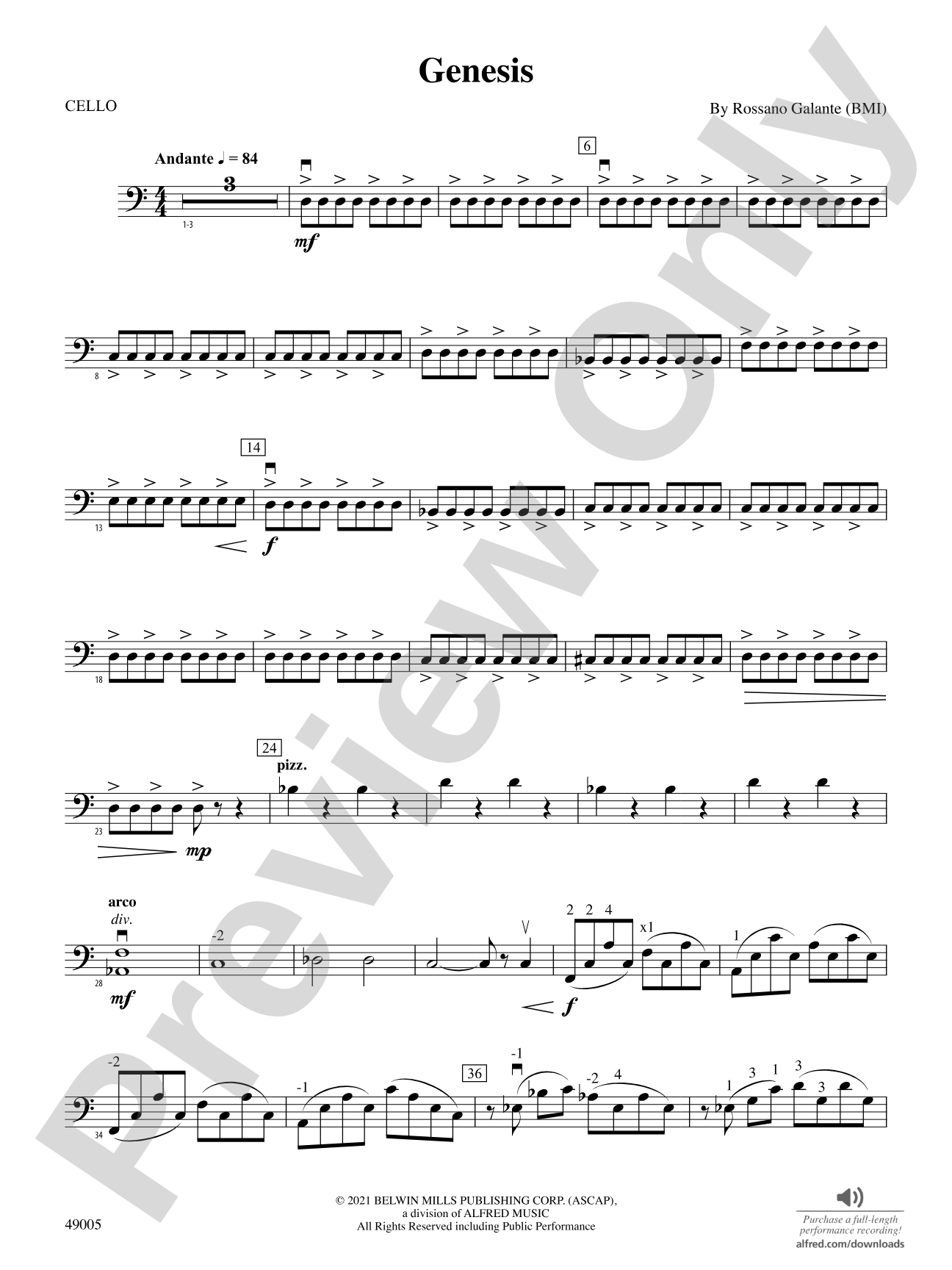 Genesis: Cello