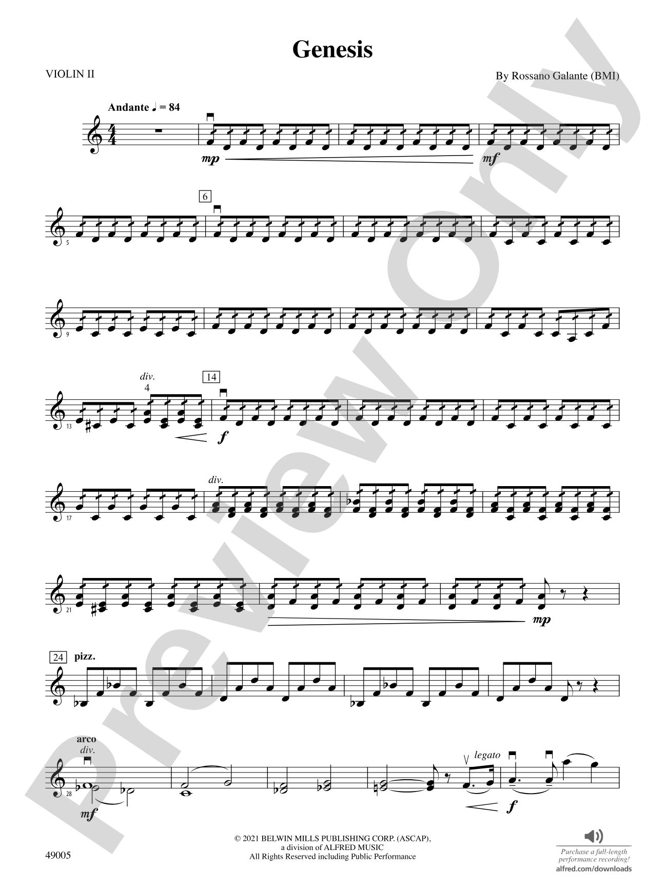 Genesis: 2nd Violin