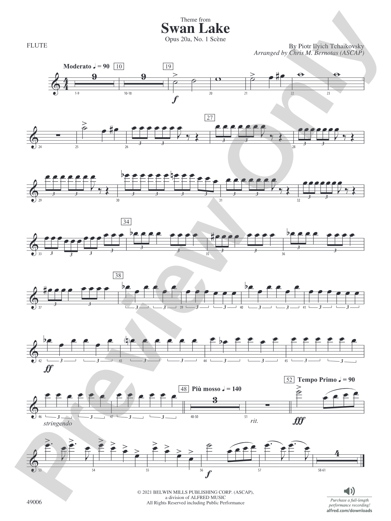 Theme from Swan Lake: Flute