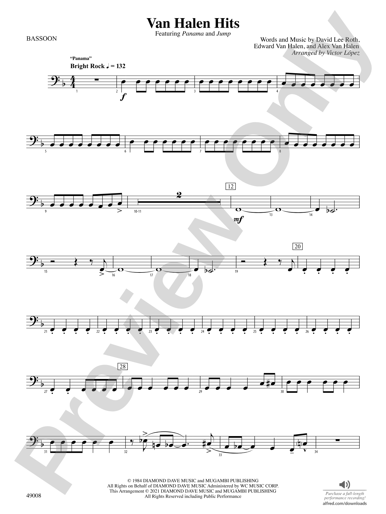 Van Halen Hits: Bassoon