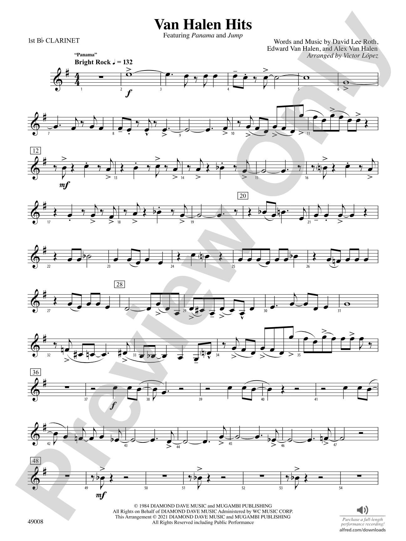 Van Halen Hits: 1st B-flat Clarinet