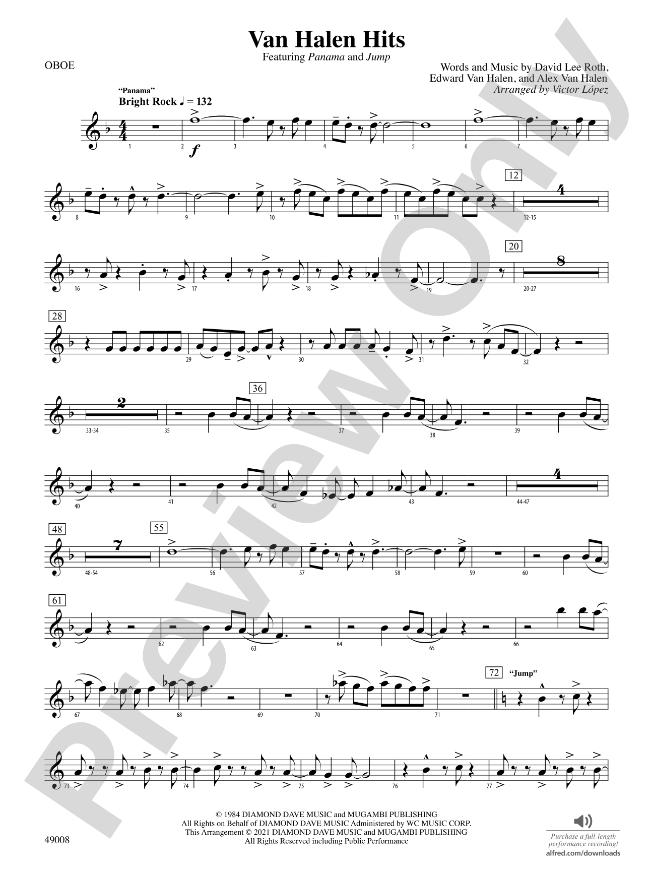 Van Halen Hits: Oboe