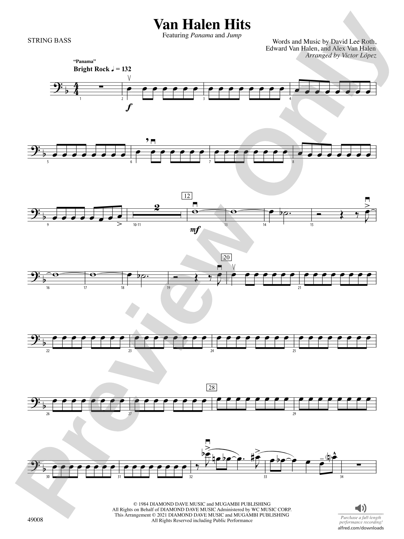 Van Halen Hits: String Bass