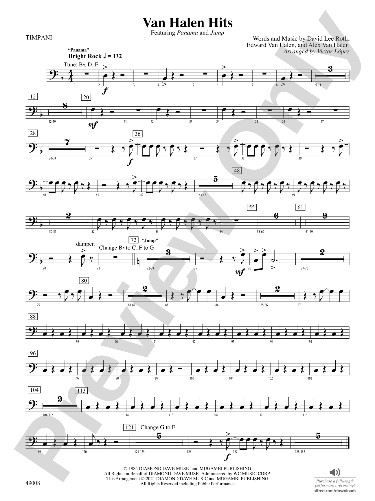 Van Halen Hits: Timpani