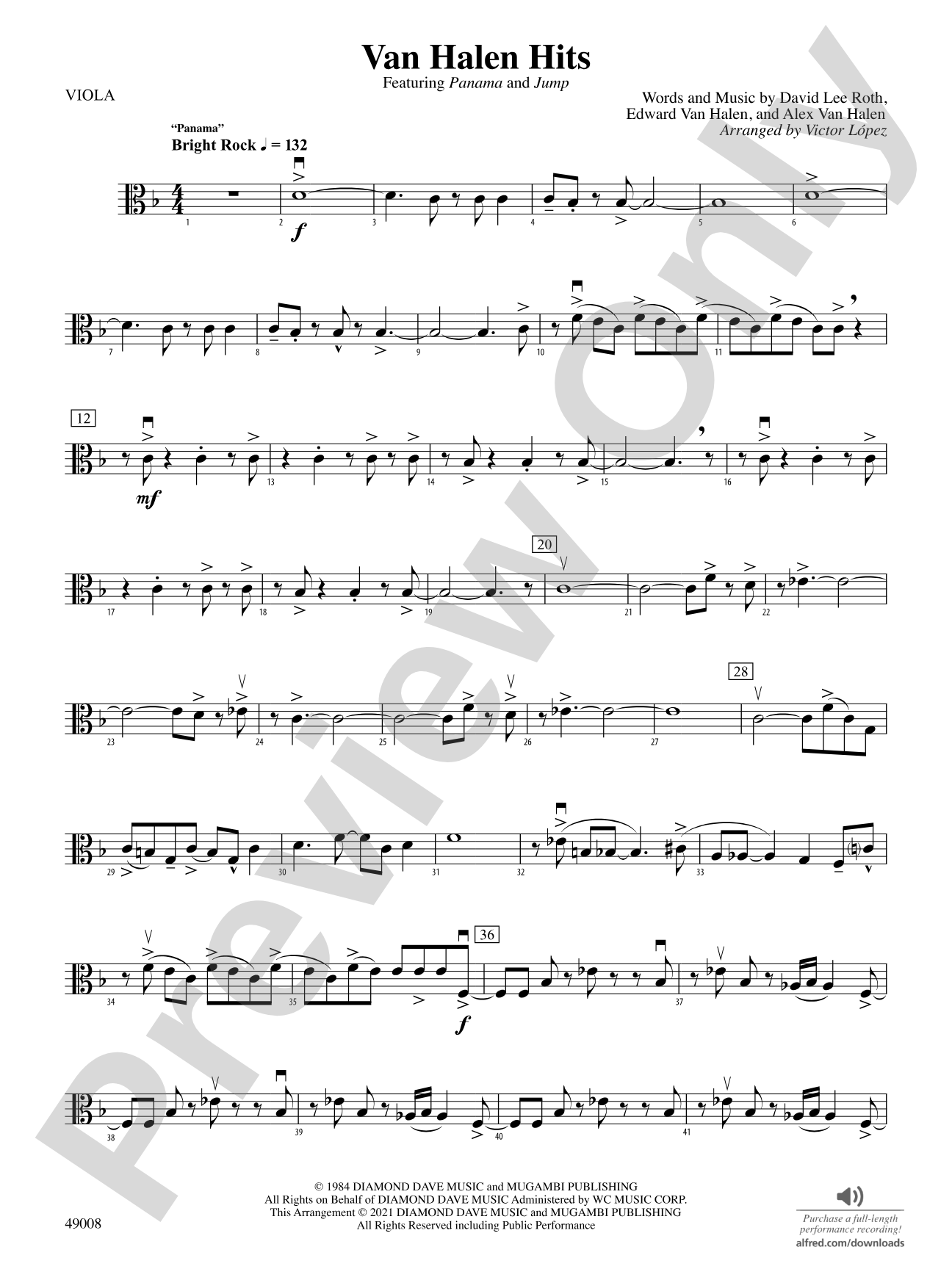 Van Halen Hits: Viola