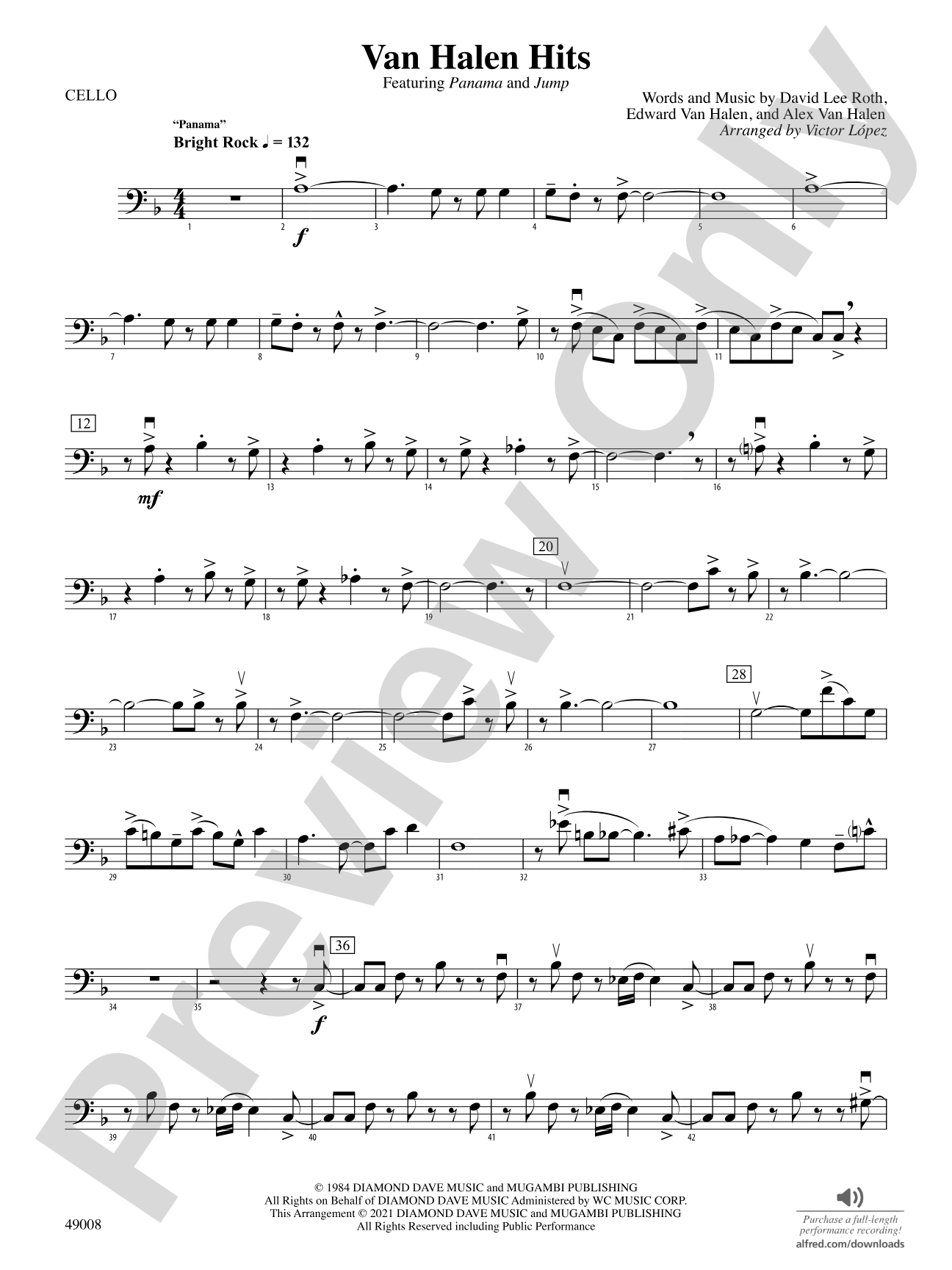 Van Halen Hits: Cello