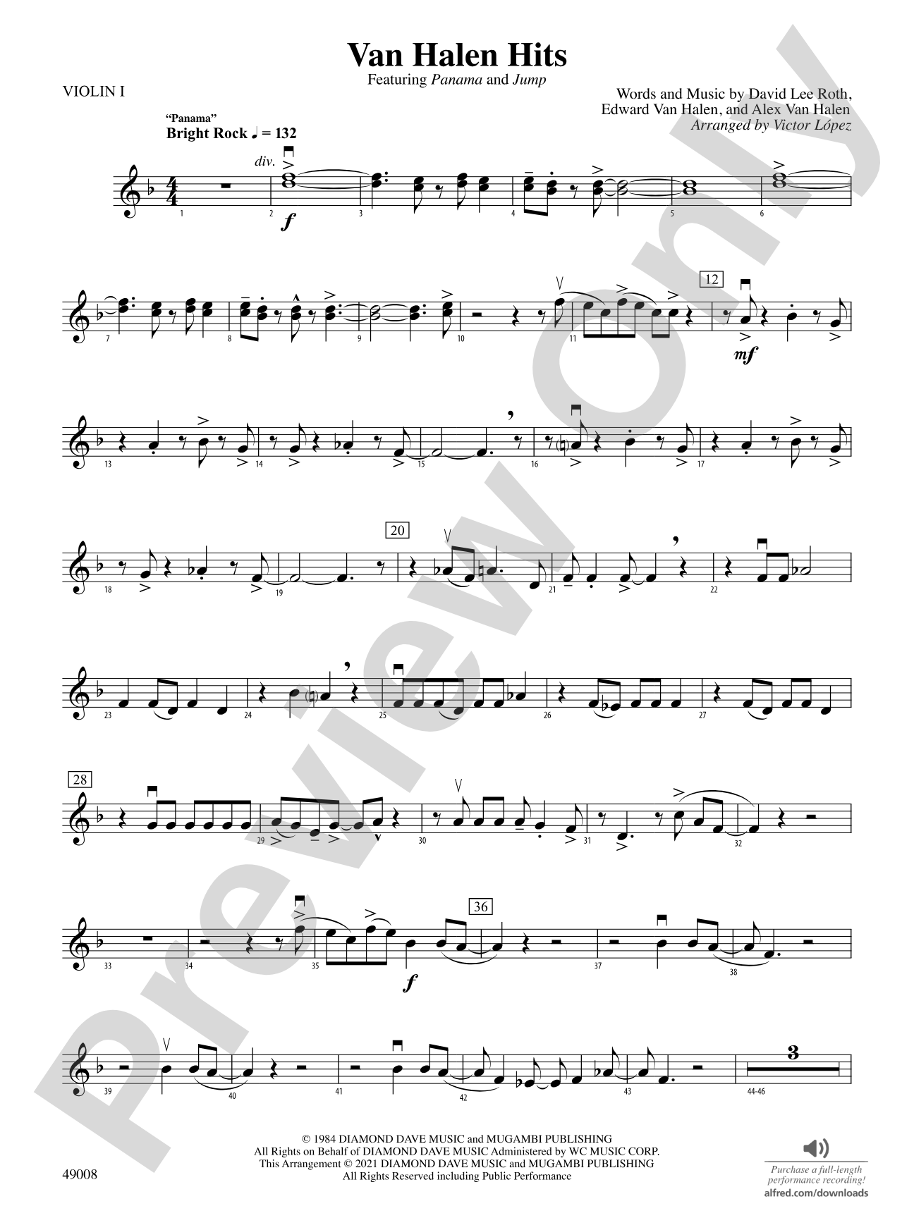 Van Halen Hits: 1st Violin