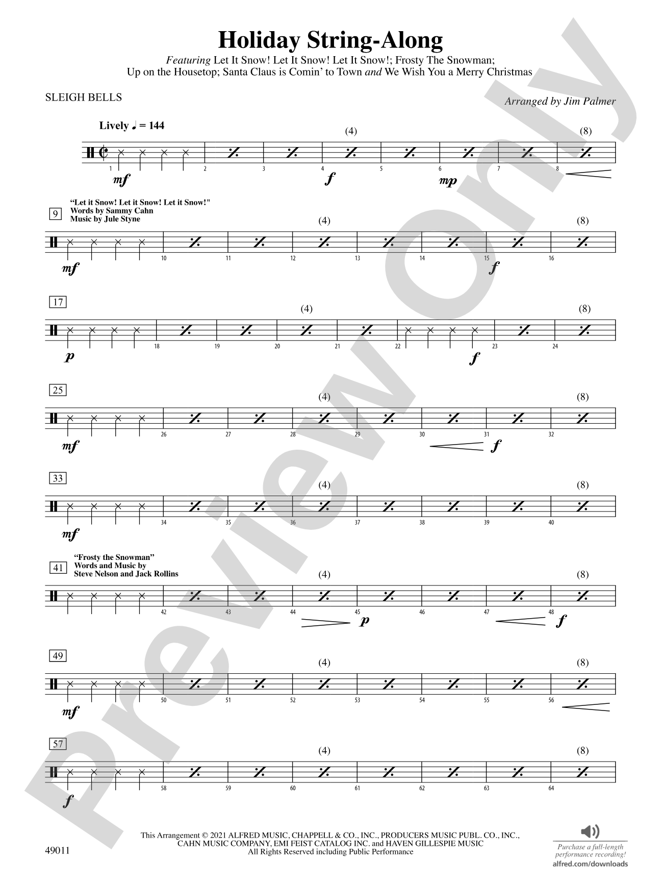 Holiday String-Along: 1st Percussion