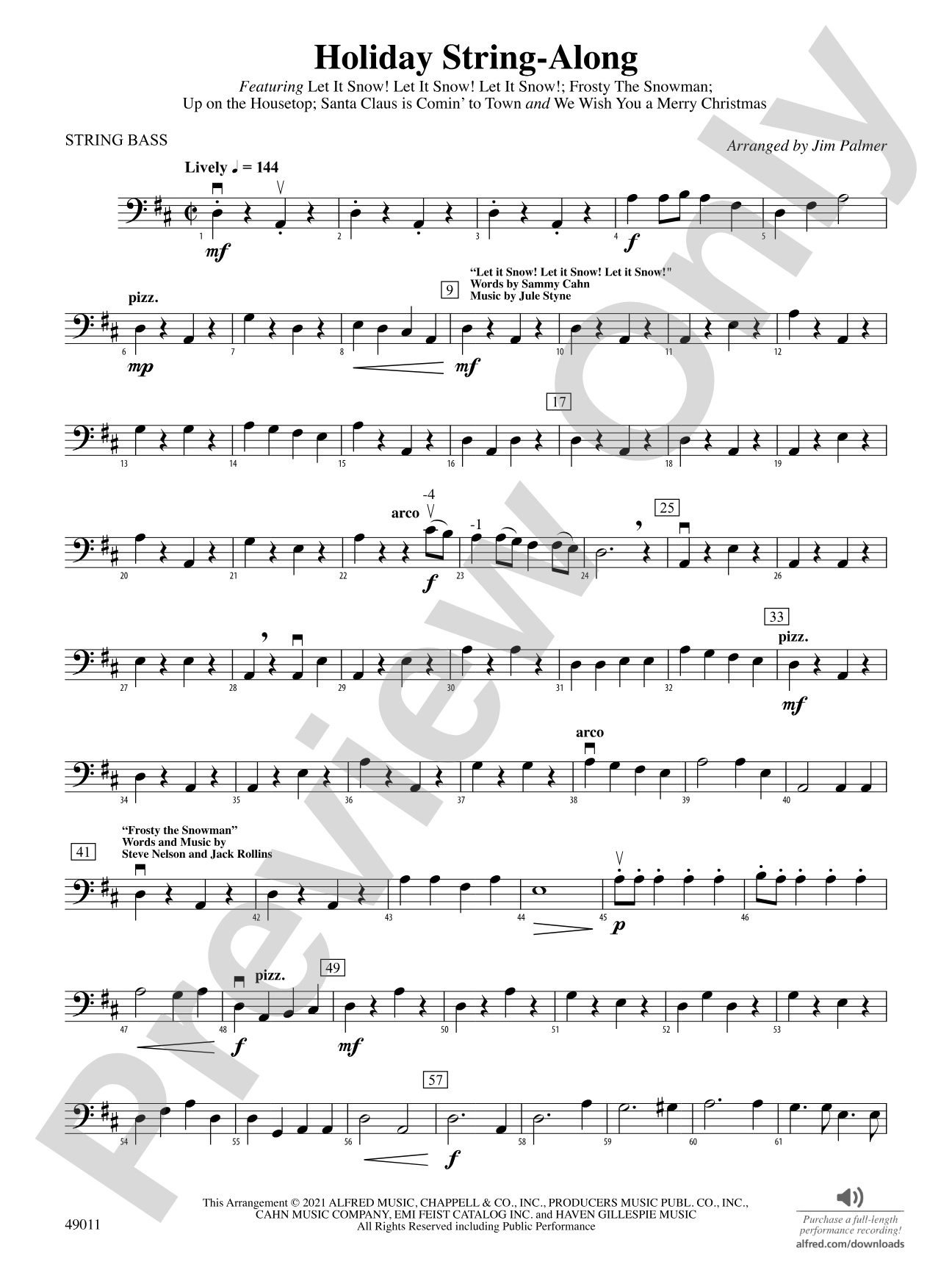 Holiday String-Along: String Bass