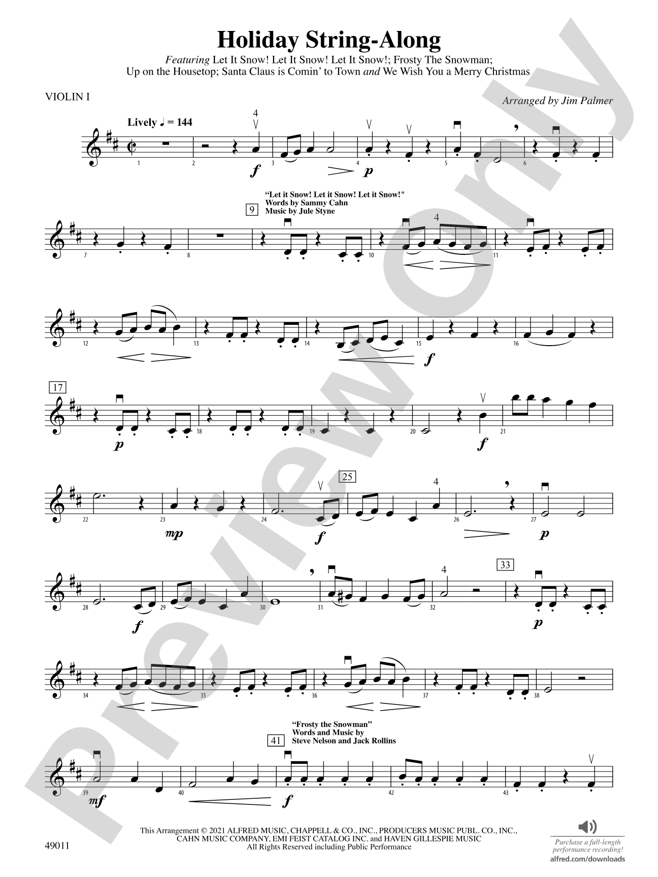 Holiday String-Along: 1st Violin