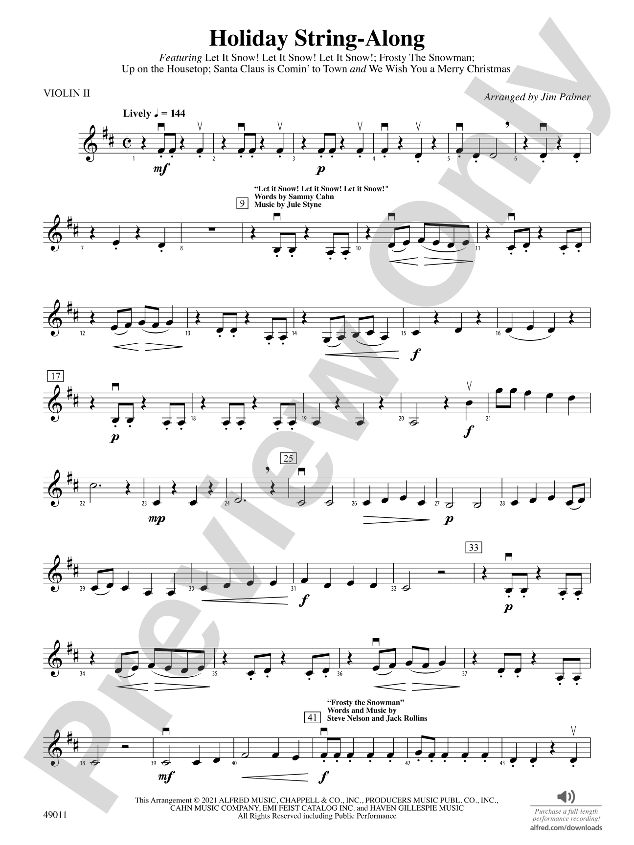 Holiday String-Along: 2nd Violin