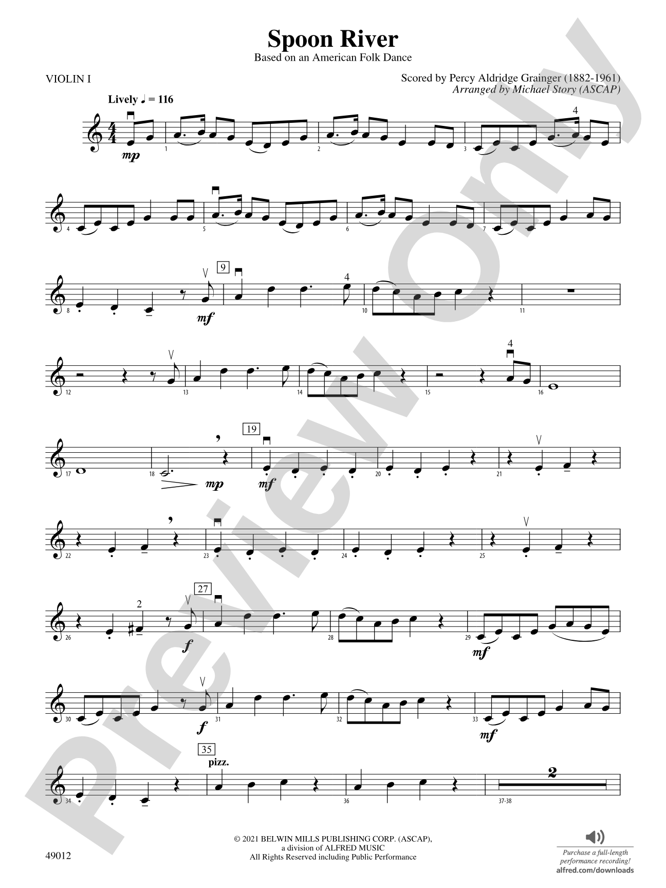 Spoon River: 1st Violin