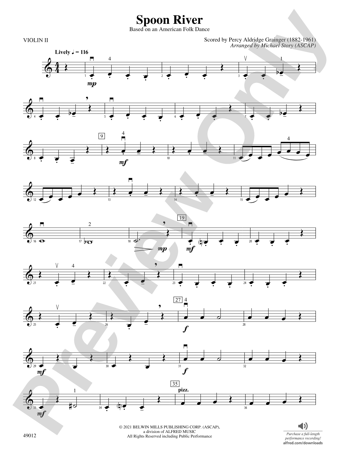Spoon River: 2nd Violin