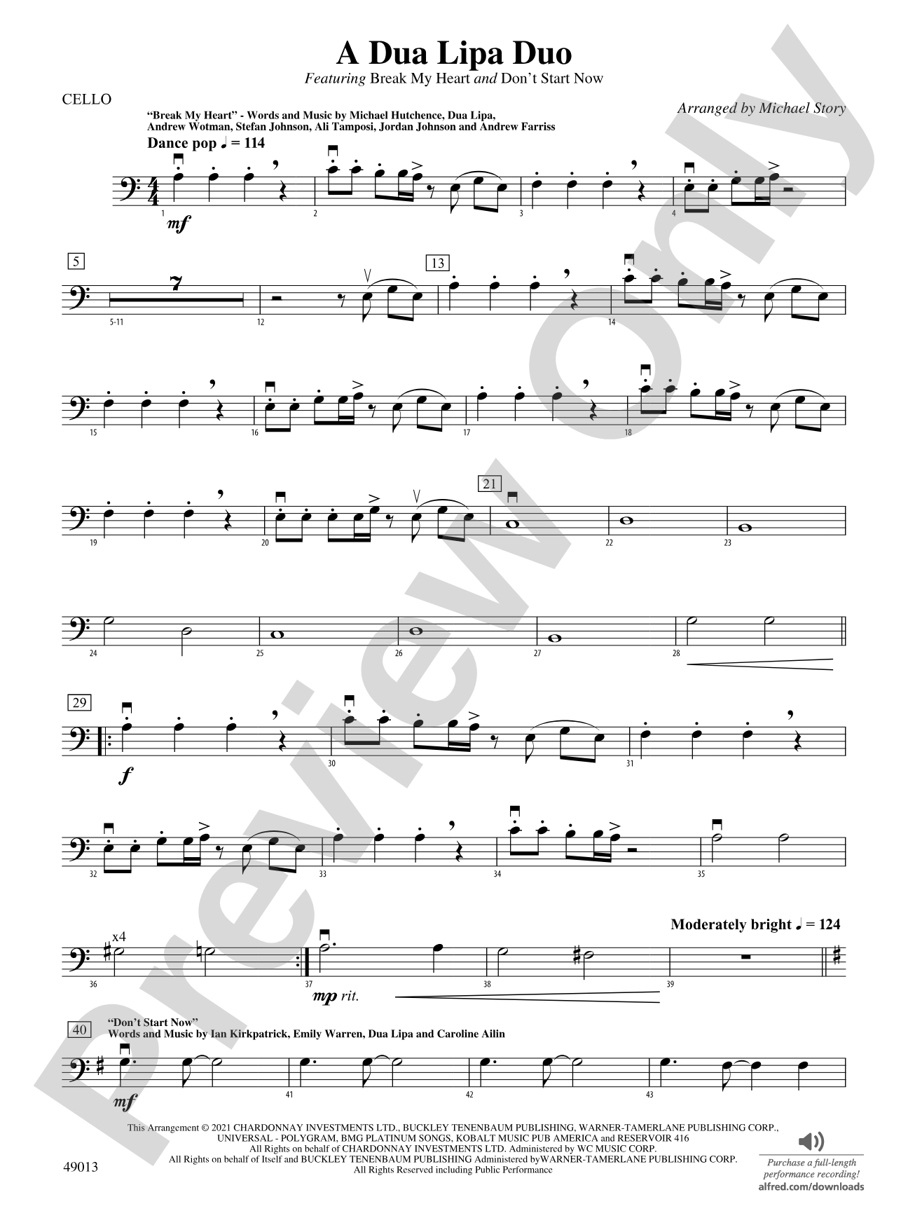 A Dua Lipa Duo: Cello