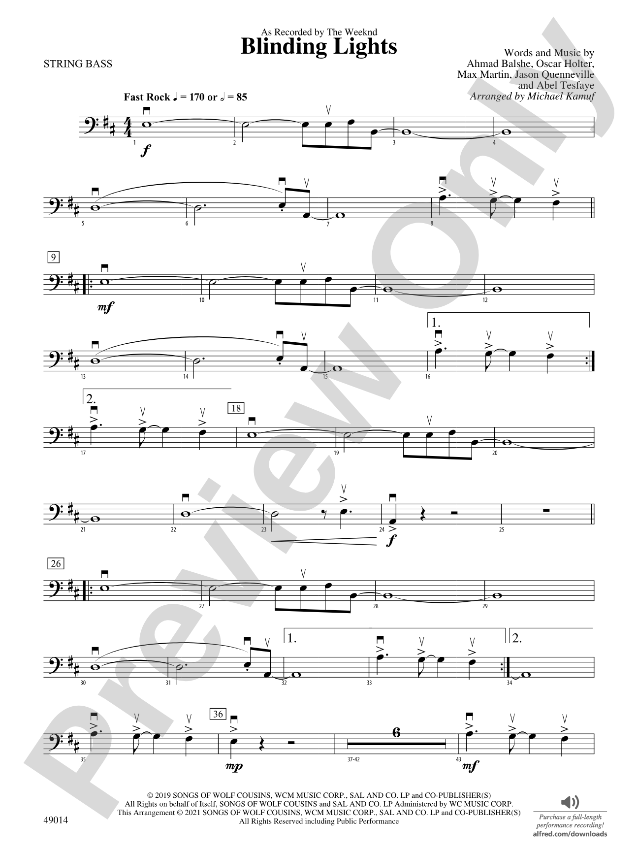 Blinding Lights: String Bass