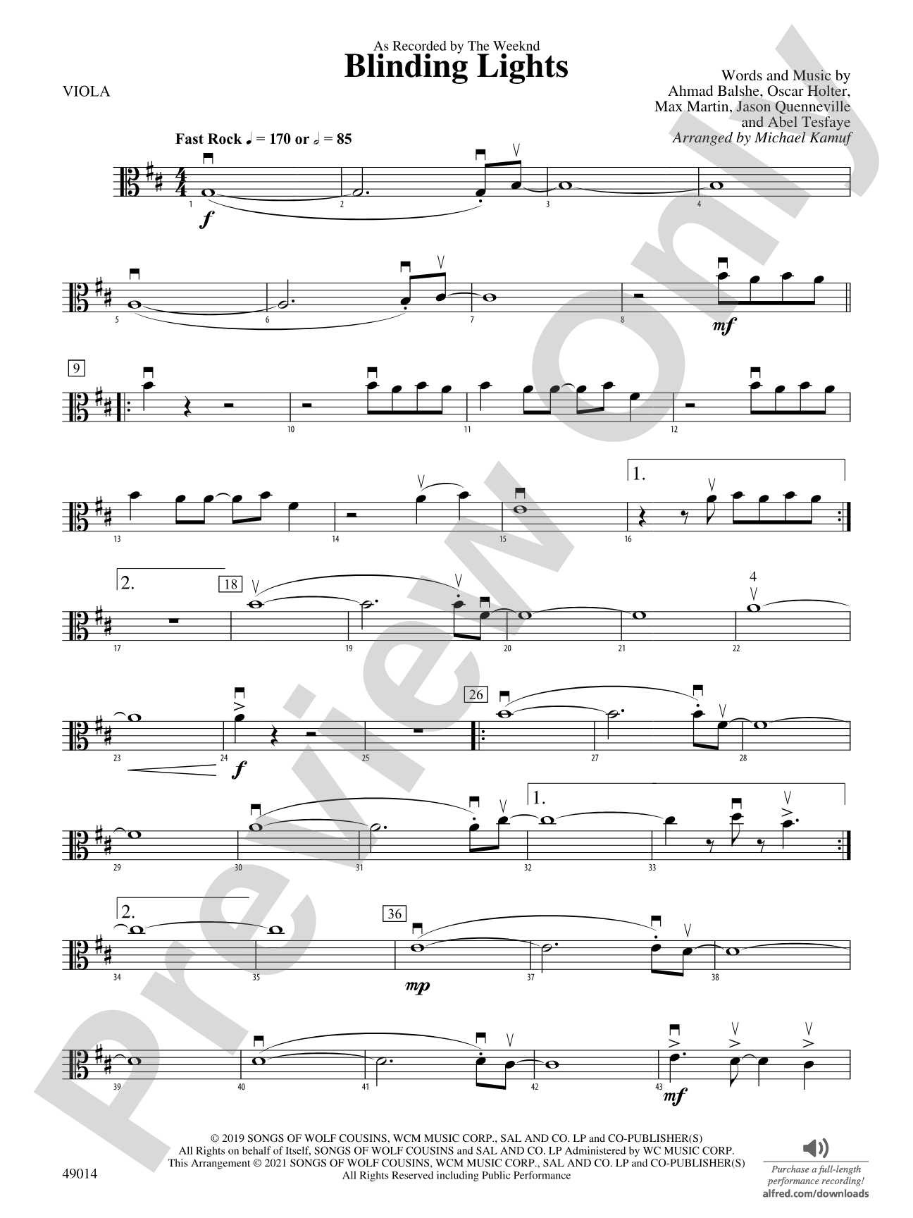 Blinding Lights: Viola