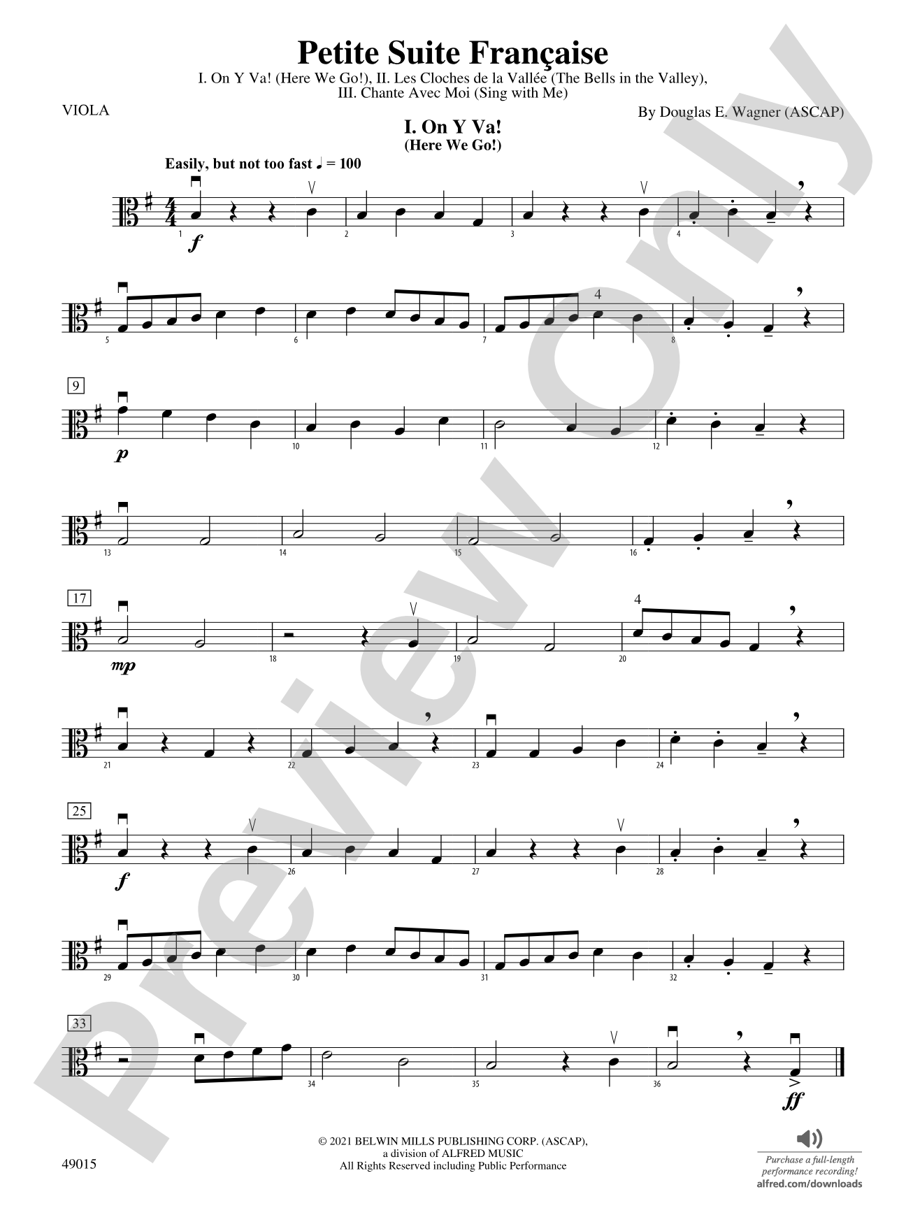 Petite Suite Française: Viola