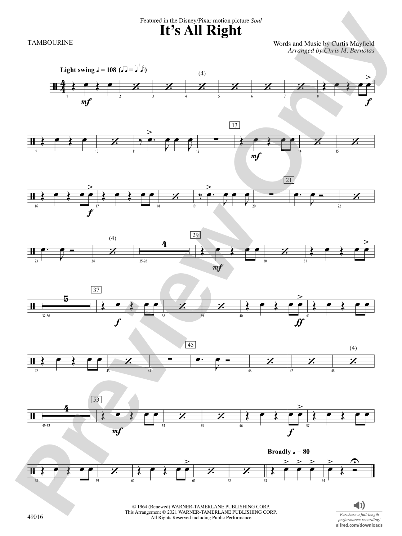 It's All Right: 2nd Percussion