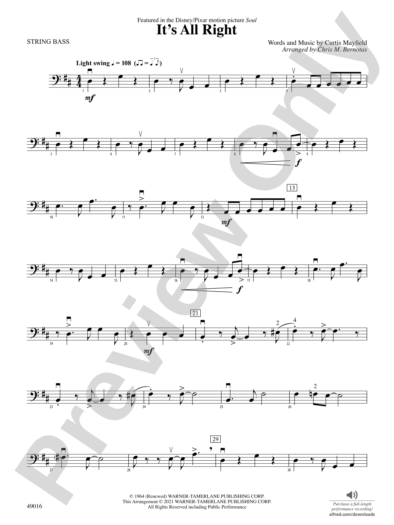 It's All Right: String Bass