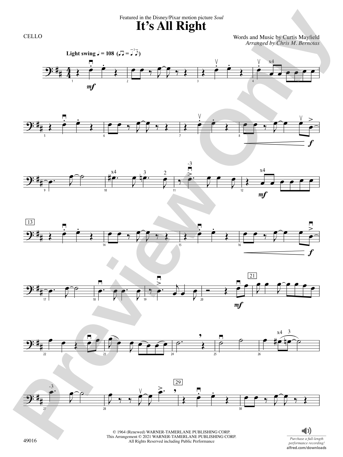 It's All Right: Cello