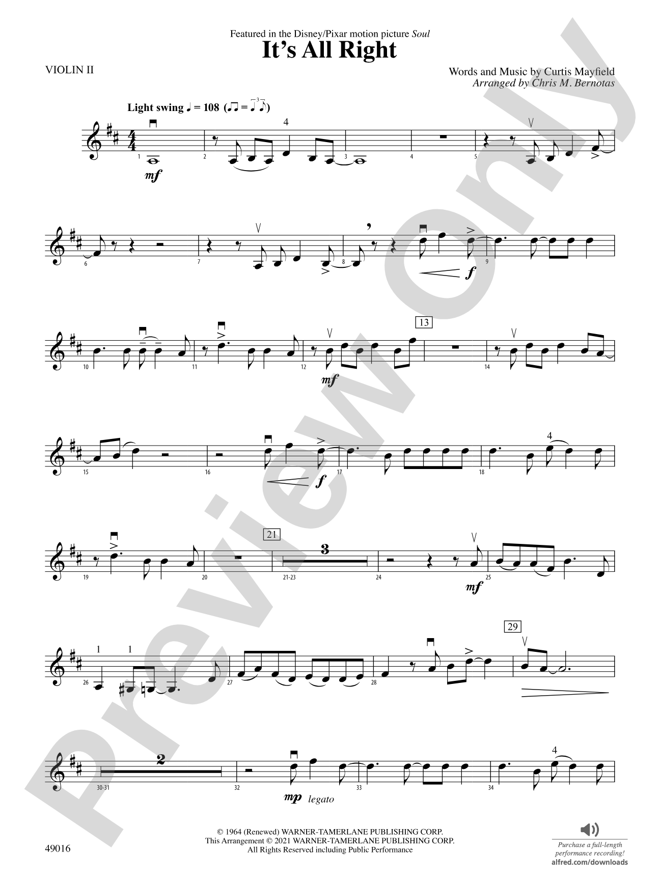 It's All Right: 2nd Violin